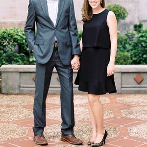 Gorgeous little black cape dress